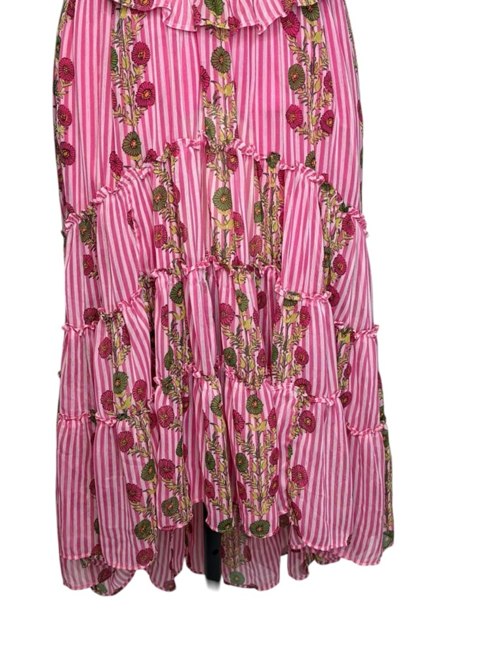 Free People Alejandra Pink Floral Smocked Midi Dress | M - Picture 6 of 11